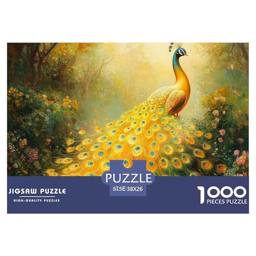 Pfauen1000 Teile, Premium Quality, Für Erwachsene Und Kinder Ab 12 Jahren Puzzle, Farbig （Wonderland） 38x26cm/1000pcs von TZOVPCDFA