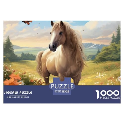 Pferd1000 Teile, Premium Quality, Für Erwachsene Und Kinder Ab 12 Jahren Puzzle, Farbig （Wildlife） 38x26cm/1000pcs von TZOVPCDFA