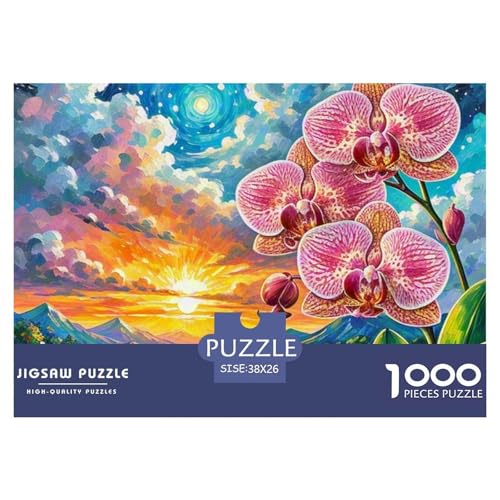 Phalaenopsis Orchidee– Puzzle 1000 Teile, Geschicklichkeitsspiel Für Die Ganze Familie, Buntes Legespiel, Erwachsenenpuzzle Ab 14 Jahren（Landscape Painting） 38x26cm/1000pcs von TZOVPCDFA