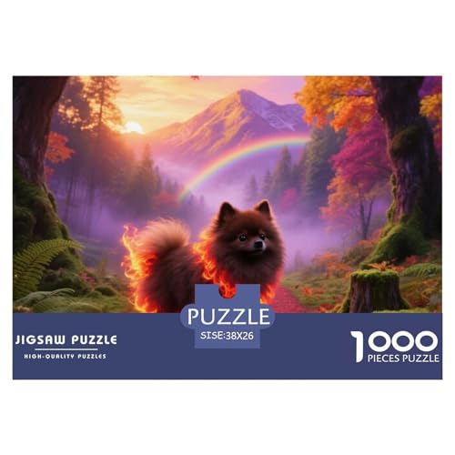 PommernPuzzle 1000 Teile Erwachsene Pet HundErwachsene 1000 Teile Puzzles Geschenkideen 38x26cm/1000pcs von TZOVPCDFA