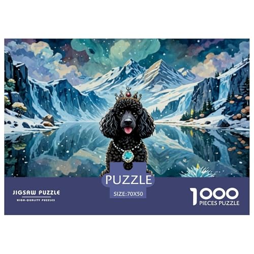 Poodle-Puzzle 1000 Stück Für Erwachsene, Recycelter Karton, 70x50cm/1000pcs von TZOVPCDFA