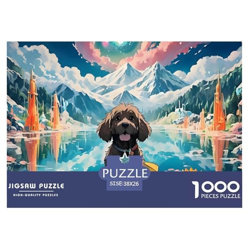 Poodle1000 Teile, Premium Quality, Für Erwachsene Und Kinder Ab 12 Jahren Puzzle, Farbig （pet Dog） 38x26cm/1000pcs von TZOVPCDFA
