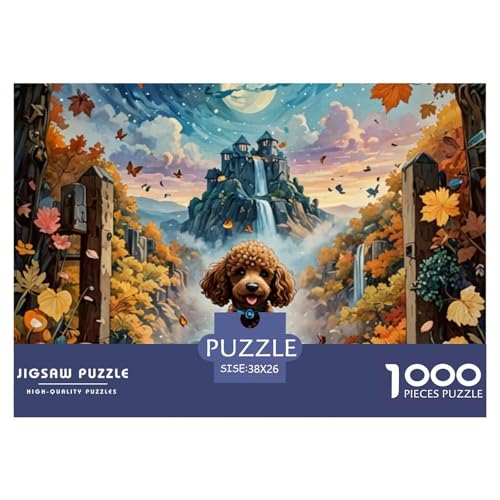 Poodle1000 Teile, Premium Quality, Für Erwachsene Und Kinder Ab 12 Jahren Puzzle, Farbig （pet Dog） 38x26cm/1000pcs von TZOVPCDFA