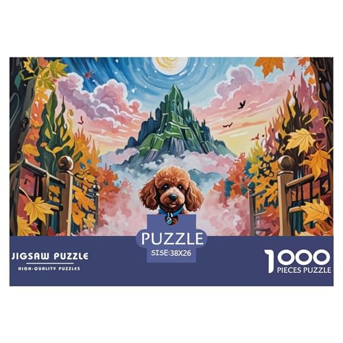 Poodle1000 Teile, Premium Quality, Für Erwachsene Und Kinder Ab 12 Jahren Puzzle, Farbig （pet Dog） 38x26cm/1000pcs von TZOVPCDFA