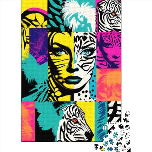 Pop Art Puzzle 1000-teilige Schwer Puzzle Spielzeug Pädagogisches Spiel Impossible Herausforderungsspielzeug Für Erwachsene Und Kinder Ab 12 Jahren 1000pcs (75x50cm) von TZOVPCDFA