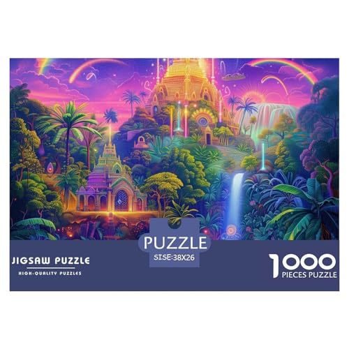 Puzzle 1000 Teile, 1000 Stück Jigsaw Puzzle -Wunderland- Impossible Puzzle Für Erwachsene 38x26cm/1000pcs Puzzlesets Dekompression Papp Puzzles Lernspiele Für Familien （Magic House） von TZOVPCDFA