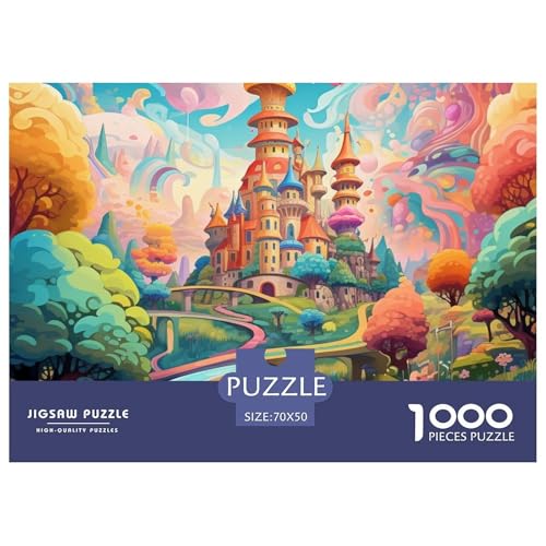Puzzle 1000 Teile, 1000 Stück Jigsaw Puzzle -Wunderland- Impossible Puzzle Für Erwachsene 70x50cm/1000pcs Puzzlesets Dekompression Papp Puzzles Lernspiele Für Familien （Castle） von TZOVPCDFA
