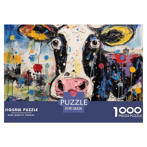Puzzle 1000 Teile, Abstrakte Kunst, KuhPuzzle Erwachsene, Impossible Geschicklichkeitsspiel Für Die Ganze Familie, FarbenfLegespie Cow 38x26cm/1000pcs Puzzle 1000 Teile, Abstrakte Kunst, KuhPuzzle Erwachsene, Impossible Geschicklichkeitsspiel Für Die Ganze Familie, FarbenfLegespie Cow 38x26cm/1000pcs von TZOVPCDFA