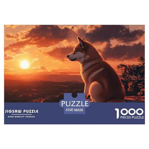 Puzzle 1000 Teile, Akita HundPuzzle Erwachsene, Impossible Geschicklichkeitsspiel Für Die Ganze Familie, FarbenfLegespie Sunset 38x26cm/1000pcs Puzzle 1000 Teile, Akita HundPuzzle Erwachsene, Impossible Geschicklichkeitsspiel Für Die Ganze Familie, FarbenfLegespie Sunset 38x26cm/1000pcs von TZOVPCDFA