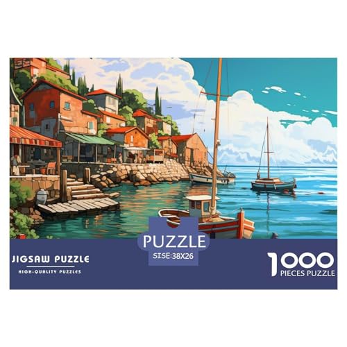 Puzzle 1000 Teile, FerienbuchtPuzzle Erwachsene, Impossible Geschicklichkeitsspiel Für Die Ganze Familie, FarbenfLegespie SailBoot38x26cm/1000pcs Puzzle 1000 Teile, FerienbuchtPuzzle Erwachsene, Impossible Geschicklichkeitsspiel Für Die Ganze Familie, FarbenfLegespie SailBoot38x26cm/1000pcs von TZOVPCDFA