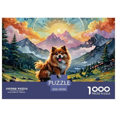 Puzzle 1000 Teile, PommernPuzzle Erwachsene, EIN Herausforderndes Rätsel,Puzzlespiele Für Die Ganze Familie,Geschenke Für Frauen,Geschenke Für Männer, Pet Hund70x50cm/1000pcs von TZOVPCDFA