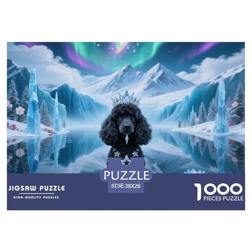 Puzzle 1000 Teile, PoodlePuzzle Erwachsene, Impossible Geschicklichkeitsspiel Für Die Ganze Familie, FarbenfLegespie Pet Hund38x26cm/1000pcs von TZOVPCDFA