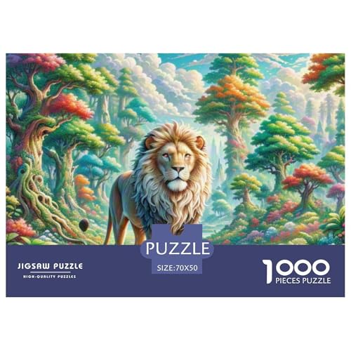 Puzzle 1000 Teile,LöwenPuzzle Erwachsene, EIN Herausforderndes Rätsel,Wildlife Puzzlespiele Für Die Ganze Familie,Geschenke Für Frauen,Geschenke Für Männer,70x50cm/1000pcs von TZOVPCDFA