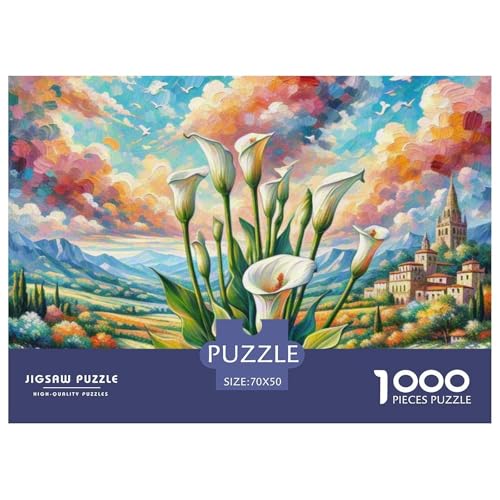 Puzzle 1000 Teile Calla Lilie- Idyllic Landscape Puzzel Für Erwachsene - 100% Recycelten Kartons Jigsaw Puzzle Erwachsene Und Kinder - Familienspaß Von 70x50cm/1000pcs Puzzle 1000 Teile Calla Lilie- Idyllic Landscape Puzzel Für Erwachsene - 100% Recycelten Kartons Jigsaw Puzzle Erwachsene Und Kinder - Familienspaß Von 70x50cm/1000pcs von TZOVPCDFA
