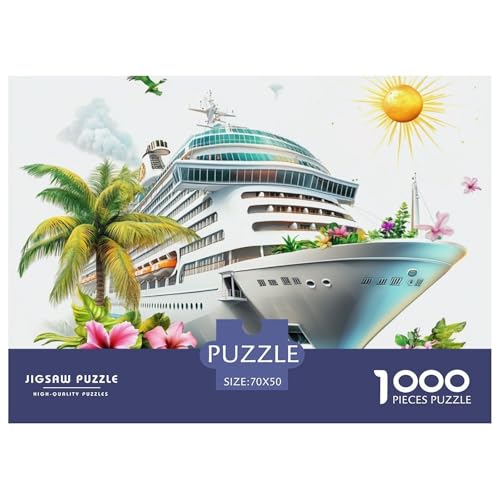 Puzzle 1000 Teile- Cruise Ship Puzzle 1000 Teile Erwachsene-Klassische Puzzlespiele Für Die Ganze Familie,Geschenke Für Frauen,Geschenke Für Männer 70x50cm/1000pcs von TZOVPCDFA