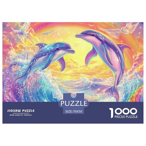 Puzzle 1000 Teile Delphin- Marine Animal Puzzel Für Erwachsene - 100% Recycelten Kartons Jigsaw Puzzle Erwachsene Und Kinder - Familienspaß Von 70x50cm/1000pcs Puzzle 1000 Teile Delphin- Marine Animal Puzzel Für Erwachsene - 100% Recycelten Kartons Jigsaw Puzzle Erwachsene Und Kinder - Familienspaß Von 70x50cm/1000pcs von TZOVPCDFA
