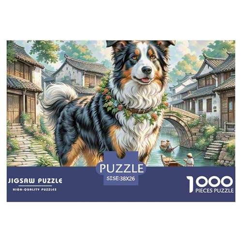 Puzzle 1000 Teile Der Border Collie- Süße TierePuzzel Für Erwachsene - 100% Recycelten Kartons Jigsaw Puzzle Erwachsene Und Kinder - Familienspaß Von 38x26cm/1000pcs von TZOVPCDFA
