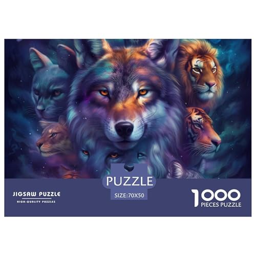 Puzzle 1000 Teile Dominierende Tiere- Creative WolfHead Puzzel Für Erwachsene - 100% Recycelten Kartons Jigsaw Puzzle Erwachsene Und Kinder - Familienspaß Von 70x50cm/1000pcs Puzzle 1000 Teile Dominierende Tiere- Creative WolfHead Puzzel Für Erwachsene - 100% Recycelten Kartons Jigsaw Puzzle Erwachsene Und Kinder - Familienspaß Von 70x50cm/1000pcs von TZOVPCDFA