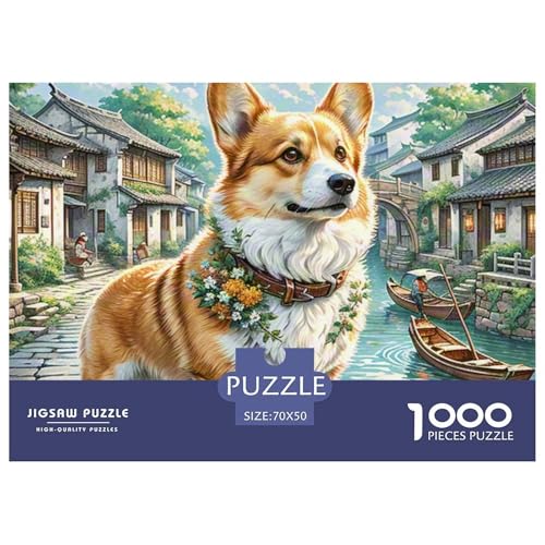 Puzzle 1000 Teile Für Erwachsene, Corgi Klassisches Lernspiel- Port City -Dekoration Puzzle Geschenke 70x50cm/1000pcs von TZOVPCDFA
