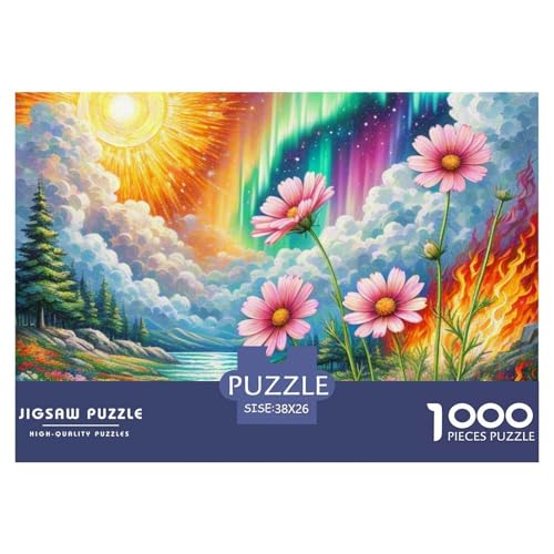 Puzzle 1000 Teile Für Erwachsene, Kosmos Bipinnatus Klassisches Lernspiel- Landschaftsmalerie-Dekoration Puzzle Geschenke 38x26cm/1000pcs von TZOVPCDFA