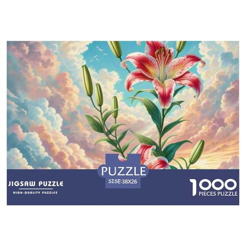 Puzzle 1000 Teile Für Erwachsene, Lilie Klassisches Lernspiel- Landschaftsmalerie-Dekoration Puzzle Geschenke 38x26cm/1000pcs von TZOVPCDFA