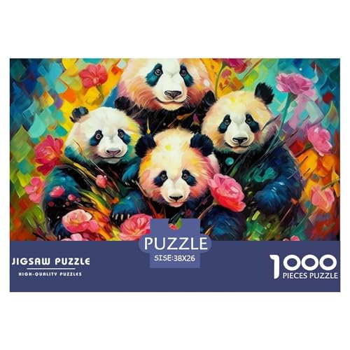 Puzzle 1000 Teile Für Erwachsene, Ölmalerei PandaKlassisches Lernspiel- Flower Cluster -Dekoration Puzzle Geschenke 38x26cm/1000pcs von TZOVPCDFA
