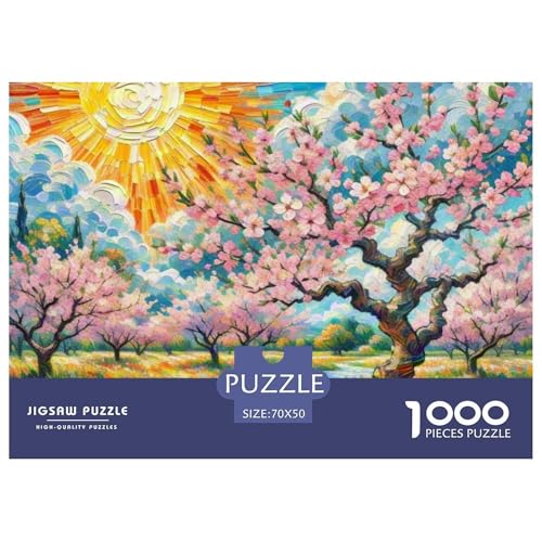 Puzzle 1000 Teile Für Erwachsene, Pfirsichblüte Klassisches Lernspiel- Landschaftsmalerie-Dekoration Puzzle Geschenke 70x50cm/1000pcs von TZOVPCDFA