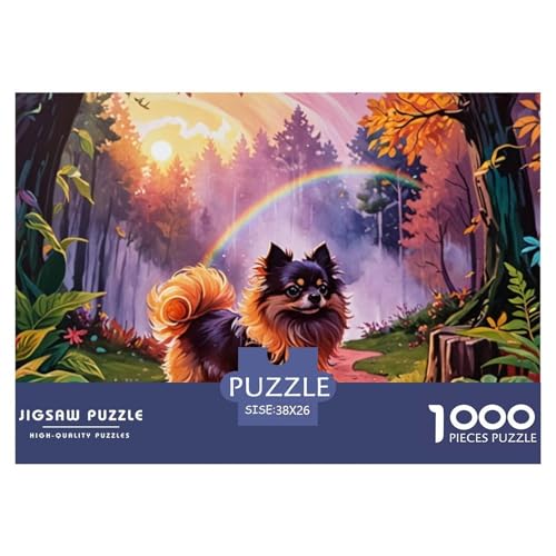 Puzzle 1000 Teile Für Erwachsene, Pommern Klassisches Lernspiel- Pet Hund-Dekoration Puzzle Geschenke 38x26cm/1000pcs von TZOVPCDFA