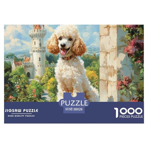 Puzzle 1000 Teile Für Erwachsene, Poodle Klassisches Lernspiel- Pet Hund-Dekoration Puzzle Geschenke 38x26cm/1000pcs von TZOVPCDFA