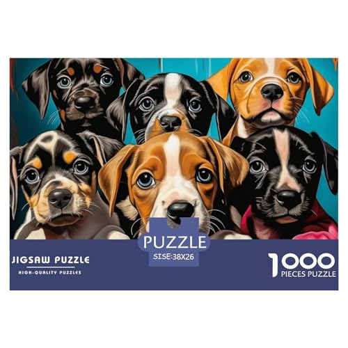 Puzzle 1000 Teile Für Erwachsene, Puppies Klassisches Lernspiel- Cute Pets -Dekoration Puzzle Geschenke 38x26cm/1000pcs von TZOVPCDFA