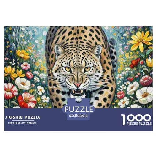 Puzzle 1000 Teile Für Erwachsene, SchneeLeopardFarbenfrohes Legespiel,Erwachsenenpuzzle Ab 14 Jahren-Wildlife-Geschenke Für Männer/Frauen. 38x26cm/1000pcs von TZOVPCDFA