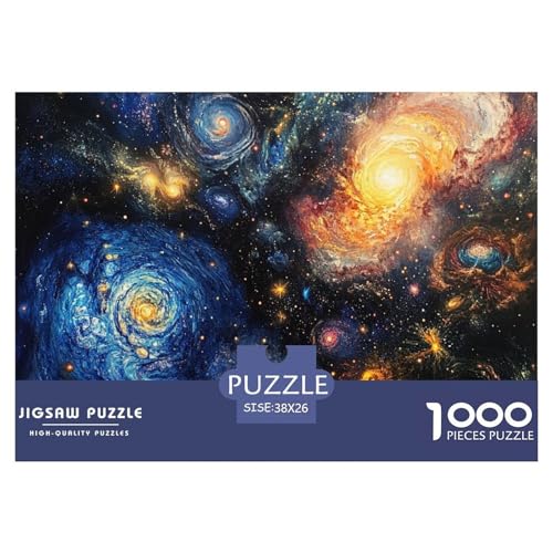 Puzzle 1000 Teile Für Erwachsene, kosmische Galaxie Klassisches Lernspiel- Planet -Dekoration Puzzle Geschenke 38x26cm/1000pcs von TZOVPCDFA