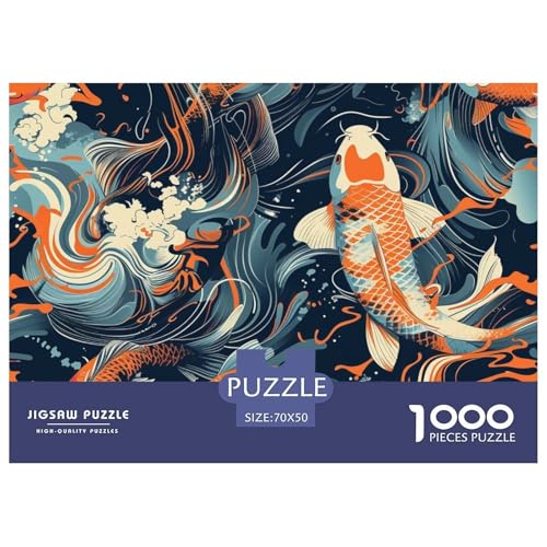 Puzzle 1000 Teile Koi Karpe- Lucky FischPuzzel Für Erwachsene - 100% Recycelten Kartons Jigsaw Puzzle Erwachsene Und Kinder - Familienspaß Von 70x50cm/1000pcs Puzzle 1000 Teile Koi Karpe- Lucky FischPuzzel Für Erwachsene - 100% Recycelten Kartons Jigsaw Puzzle Erwachsene Und Kinder - Familienspaß Von 70x50cm/1000pcs von TZOVPCDFA