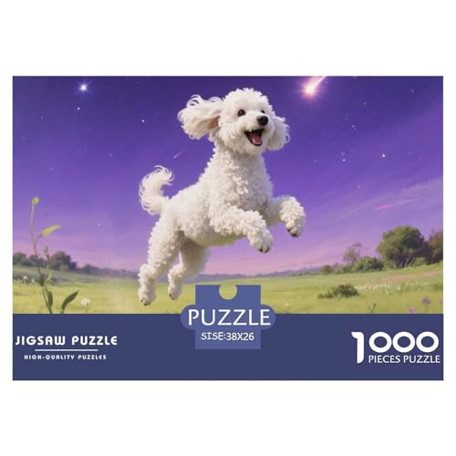 Puzzle 1000 Teile Poodle- Pet HundPuzzel Für Erwachsene - 100% Recycelten Kartons Jigsaw Puzzle Erwachsene Und Kinder - Familienspaß Von 38x26cm/1000pcs von TZOVPCDFA