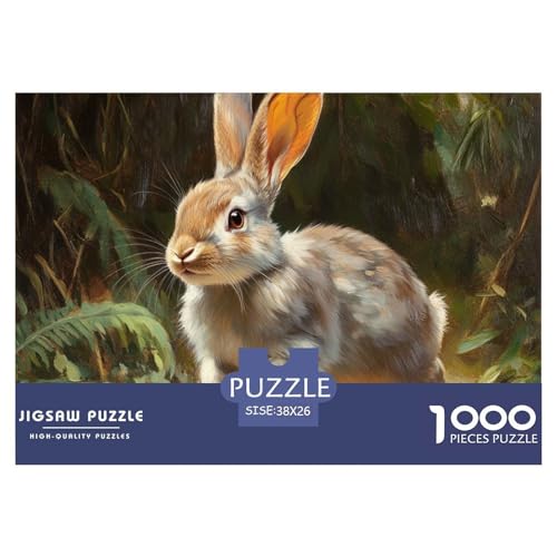 Puzzle 1000 Teile Rabbit - Süße TierePuzzel Für Erwachsene - 100% Recycelten Kartons Jigsaw Puzzle Erwachsene Und Kinder - Familienspaß Von 38x26cm/1000pcs von TZOVPCDFA