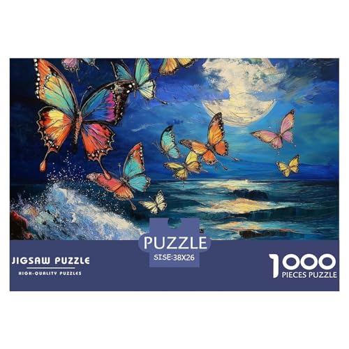 Puzzle 1000 Teile Schmetterling- Beautiful SchmetterlingPuzzel Für Erwachsene - 100% Recycelten Kartons Jigsaw Puzzle Erwachsene Und Kinder - Familienspaß Von 38x26cm/1000pcs von TZOVPCDFA