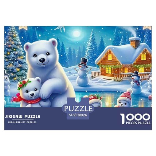 Puzzle EisbärPuzzle 1000 Teile Erwachsene Rätsel Christmas Theme Impossible Puzzles Dekorieren Sie Puzzles Für Erwachsene Und Kinder Ab 14 Jahren 38x26cm/1000pcs von TZOVPCDFA