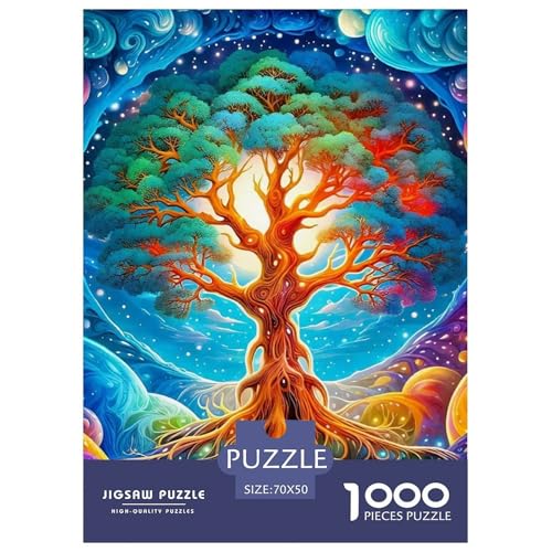Puzzle Für Erwachsene 1000 Teile Baum des LebensLernspiel Artistic Style Geschenke Für Damen Für Erwachsene Kinder 70x50cm/1000pcs von TZOVPCDFA