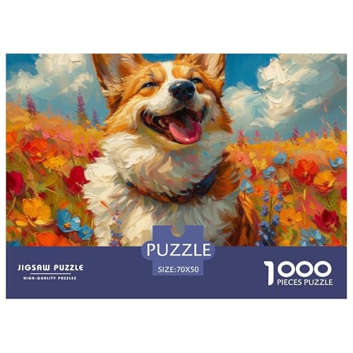 Puzzle Für Erwachsene 1000 Teile Cute CorgiPuzzle Für Erwachsene Cute Pets Lernspiel Herausforderung Spielzeug 1000 Teile Puzzles Für Erwachsene Kinder 70x50cm/1000pcs von TZOVPCDFA