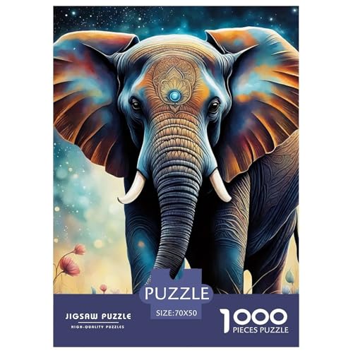 Puzzle Für Erwachsene 1000 Teile ElefantenLernspiel Animal Theme Geschenke Für Damen Für Erwachsene Und Kinder Ab 14 Jahren 70x50cm/1000pcs von TZOVPCDFA