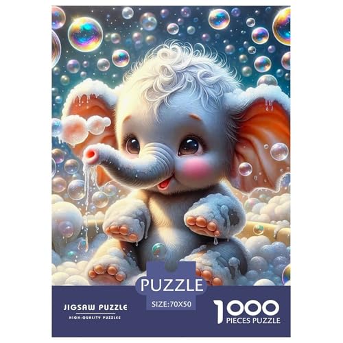 Puzzle Für Erwachsene 1000 Teile ElefantenLernspiel Animal Theme Geschenke Für Damen Für Erwachsene Und Kinder Ab 14 Jahren 70x50cm/1000pcs von TZOVPCDFA