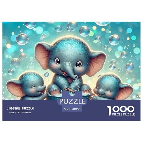 Puzzle Für Erwachsene 1000 Teile ElefantenLernspiel Animal Theme Geschenke Für Männer Für Erwachsene Und Kinder Ab 14 Jahren 70x50cm/1000pcs von TZOVPCDFA