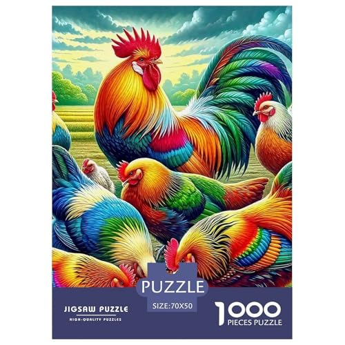 Puzzle Für Erwachsene 1000 Teile HahnLernspiel Poultry Theme Geschenke Für Männer Für Erwachsene Und Kinder Ab 14 Jahren 70x50cm/1000pcs von TZOVPCDFA