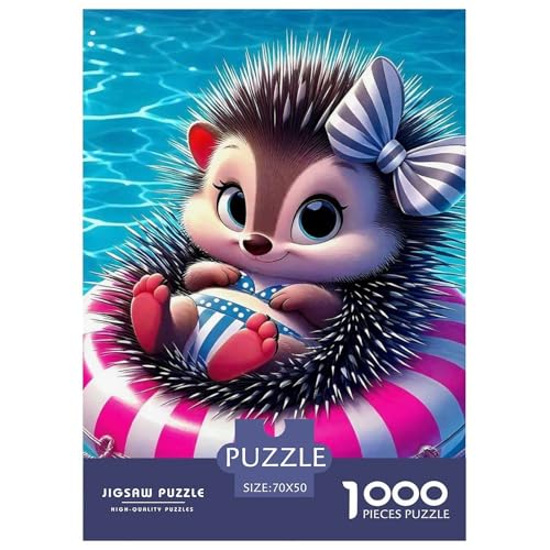 Puzzle Für Erwachsene 1000 Teile HedgehogLernspiel Cute Animal Theme Für Familie Freunde Für Erwachsene Und Kinder Ab 14 Jahren 70x50cm/1000pcs von TZOVPCDFA