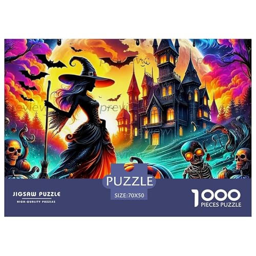Puzzle Für Erwachsene 1000 Teile HexeHerausforderung Spielzeug Halloween Theme Geschenke Für Männer Für Erwachsene Und Kinder Ab 14 Jahren 70x50cm/1000pcs Puzzle Für Erwachsene 1000 Teile HexeHerausforderung Spielzeug Halloween Theme Geschenke Für Männer Für Erwachsene Und Kinder Ab 14 Jahren 70x50cm/1000pcs von TZOVPCDFA