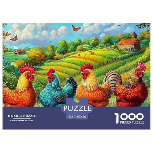 Puzzle Für Erwachsene 1000 Teile Hühnchen Puzzlespiele Country Style Geschenke Für Damen Für Erwachsene Und Kinder Ab 14 Jahren 70x50cm von TZOVPCDFA