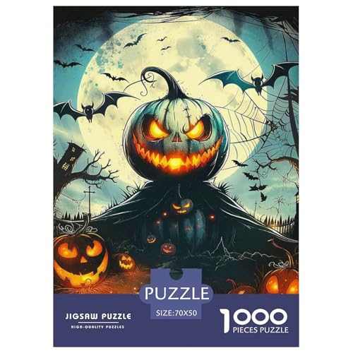 Puzzle Für Erwachsene 1000 Teile Jumbie KürbisseHerausforderung Spielzeug Halloween Theme Geschenke Für Damen Für Erwachsene Kinder 70x50cm/1000pcs von TZOVPCDFA