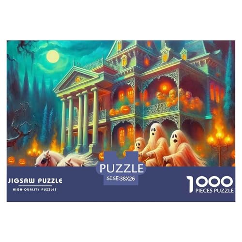 Puzzle Für Erwachsene 1000 Teile Jumbie KürbisseLernspiel Halloween Theme Geschenke Für Damen Für Erwachsene Kinder 38x26cm/1000pcs von TZOVPCDFA