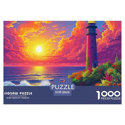 Puzzle Für Erwachsene 1000 Teile LeuchtturmErwachsene Puzzles Pädagogisches Spiel Coastline Geschenke Für Damen Für Erwachsene Kinder 38x26cm/1000pcs von TZOVPCDFA