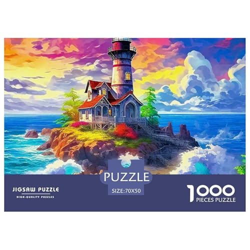 Puzzle Für Erwachsene 1000 Teile LeuchtturmErwachsene Puzzles Pädagogisches Spiel Coastline Geschenke Für Damen Für Erwachsene Kinder 70x50cm/1000pcs von TZOVPCDFA